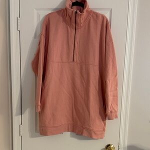 Old Navy Women’s Oversized Half-Zip French Terry Funnel-Neck Sweatshirt